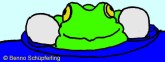Teichfrosch: hellgraue Schallblasen