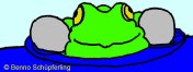 Seefrosch: rauchgraue Schallblasen